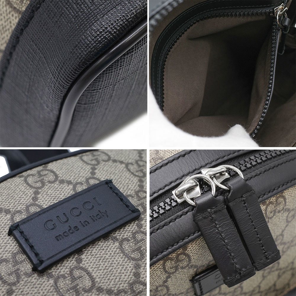 Gucci Gg Supreme Small Backpack Rucksack Beige Black - Picture 8 of 8